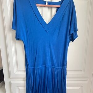 BCBGMaxAzria Vibrant Blue V-Neck Dress